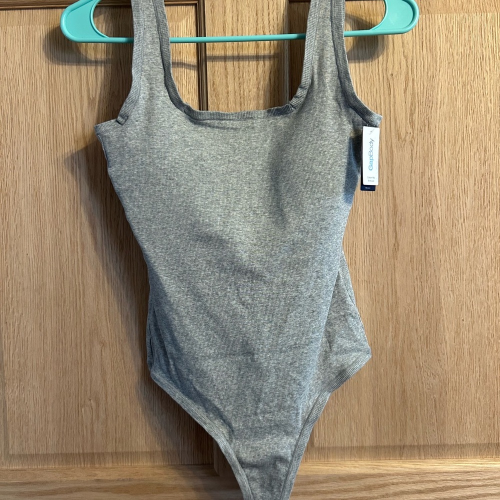 Thong Bodysuit Gray Gapbody one piece